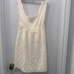 NWOT Nicky Hilton Chic  Silk Ivory Lace Dress
